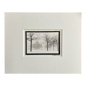 Laura DeNardo Signed Black & White Photograph – Baltimore Scene – Matted